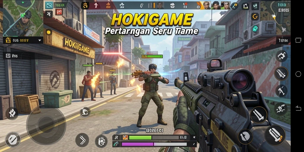 Gameplay seru HOKIGAME yang penuh aksi TPS.