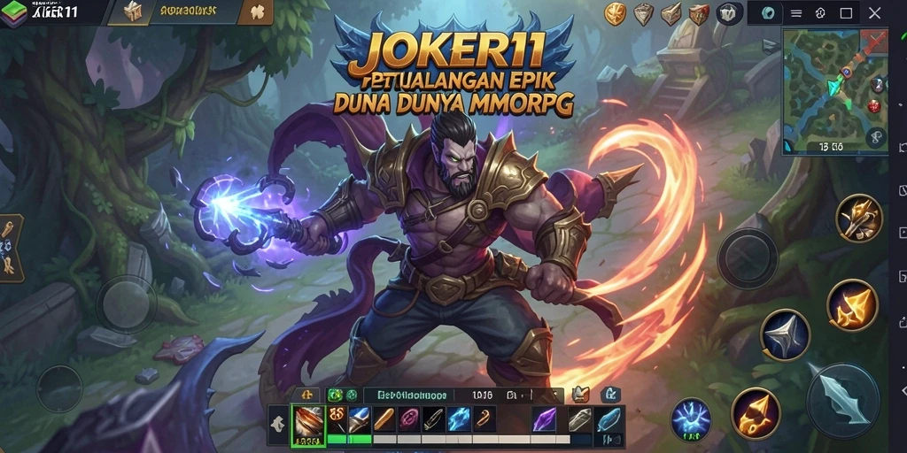 Screenshot gameplay JOKER11 menampilkan pertarungan seru antar karakter MMORPG.