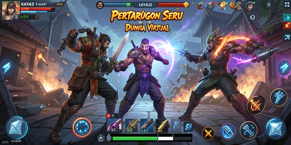 Gameplay pertarungan seru di KAYA33 dengan karakter menarik.