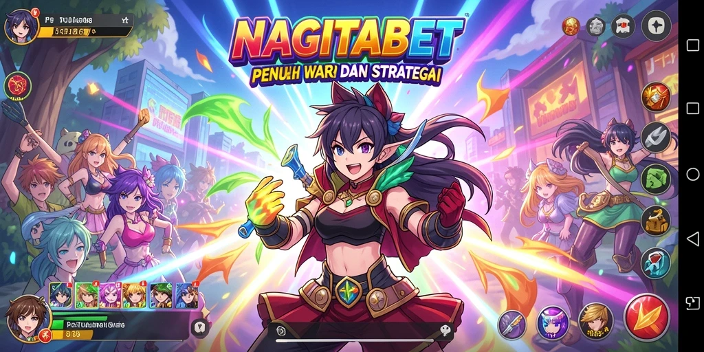 Tampilan gameplay seru dan interaksi karakter dalam NAGITABET.