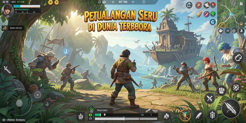 Tampilan gameplay seru dalam dunia Open World yang menakjubkan.