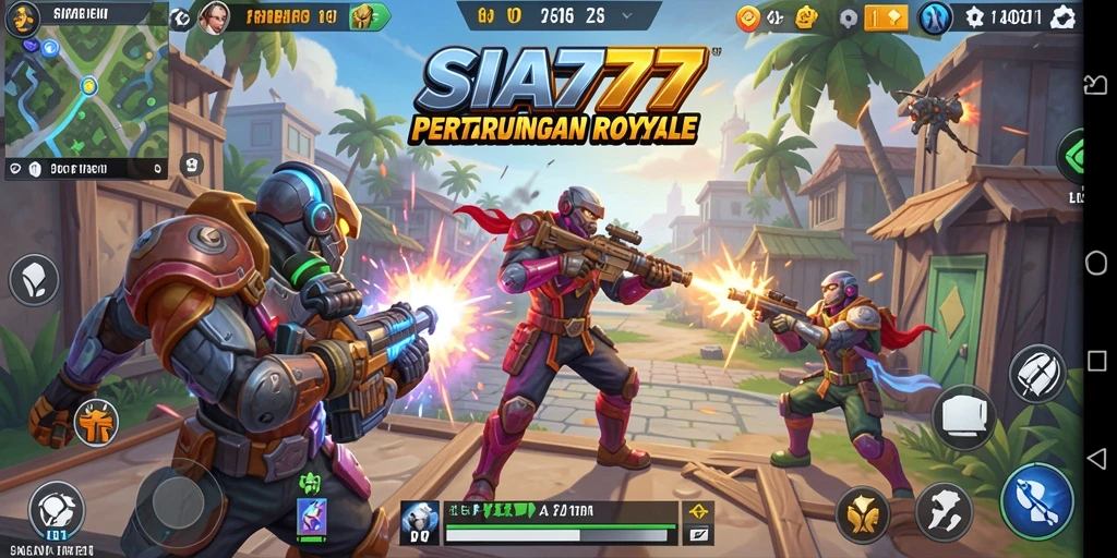 Tangkapan layar gameplay SIA777 menunjukkan aksi pertempuran mendebarkan.