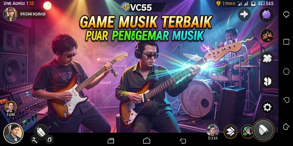 Gameplay seru di VC55 dengan berbagai tantangan musik.